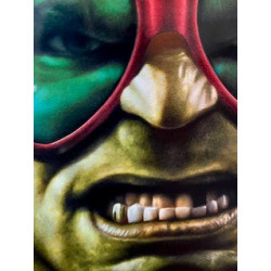 Very bad trip HULK par l'artiste A.GRANGER tirage haute qualité vernis sélectif encadré type moullure à la Française