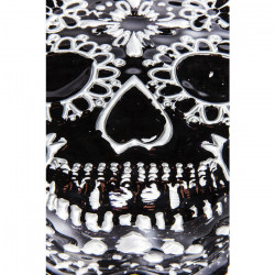 Coupe Tête de mort Skull noir 41cm plat de présentation