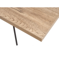 NETO table 230 cm de salle à manger AVEC RALLONGE couleur SCARLET OAK esprit INDUSTRIEL ATELIER TF2003