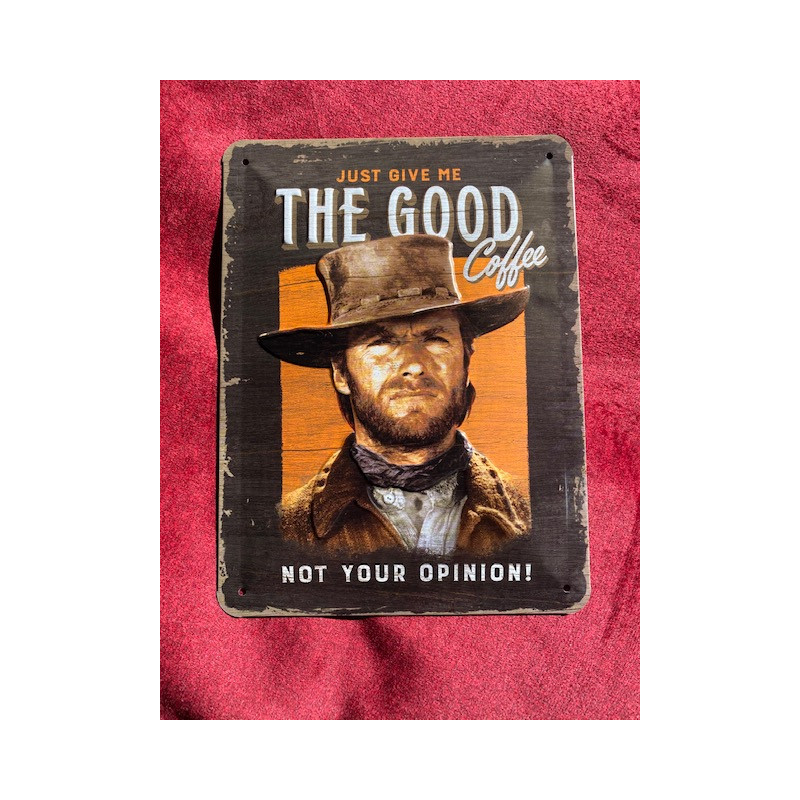 15 x 20 cm Clint Eastwood western le bon, la brute et le truand Sergio LEONE idée Cadeau Métal Design Retro Décoration