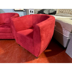 NEWTON fauteuil esprit contemporain microfibre aspect toile