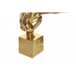 STATUE figurine athlète aux muscles saillants position bodybuildée finition couleur or