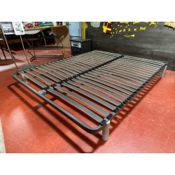 44 LATTES 160 x 200 Sommier cadre acier FABRICATION Française