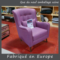 CAMILIA fauteuil DECO très CONFORTABLE haut dossier, bonne largeur d'assise mais pas volumineux