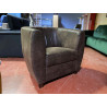 NEWTON fauteuil esprit INDUSTRIEL club VINTAGE microfibre aspect cuir vieilli