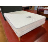 FERME literie 140*190 Matelas antiallergie + Sommier lattes bois + Pieds massif CONFORT ANTI-TRANSPIRANT