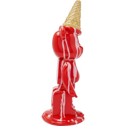 Déco ours glace ROUGE Kare Design nounours cornet glace fondu dégoulinures