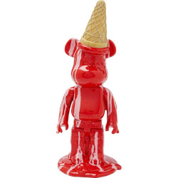 Déco ours glace ROUGE Kare Design nounours cornet glace fondu dégoulinures