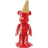 Déco ours glace ROUGE Kare Design nounours cornet glace fondu dégoulinures