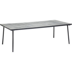 Kare design GRAND TABLE basse DE SALON thekla k79732 140 x 70cm MOTIFS géométriques zébre BASE NOIRE