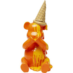 Déco ours glace Kare Design nounours Figurine décorative Sitting Gelato Bear Orange