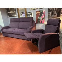 PACK canapé lit + fauteuil 2 MOTEURS leve personne RELAX releveur + CONVERTIBLE rapido MATELAS largeur 160 épaisseur 20 cm