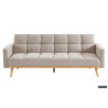 ANADA canapé lit design scandinave FONCTION couchage d'appoint en textile beige et bois massif