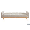 ANADA canapé lit design scandinave FONCTION couchage d'appoint en textile beige et bois massif