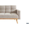 ANADA canapé lit design scandinave FONCTION couchage d'appoint en textile beige et bois massif