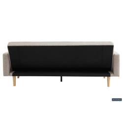 ANADA canapé lit design scandinave FONCTION couchage d'appoint en textile beige et bois massif