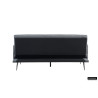 SAVIS canapé LIT design avec fonction couchage d'appoint en textile GRIS et pieds acier