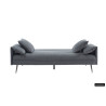 SAVIS canapé LIT design avec fonction couchage d'appoint en textile GRIS et pieds acier