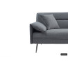 SAVIS canapé LIT design avec fonction couchage d'appoint en textile GRIS et pieds acier