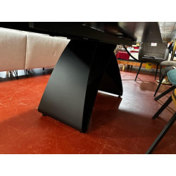 Table 6 - 12 PERSONNES pied CENTRAL design R pour salle à manger CONTEMPORAINE finition céramique 2 RALLONGES longeur 280 cm