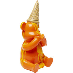 Déco ours glace Kare Design nounours Figurine décorative Sitting Gelato Bear Orange