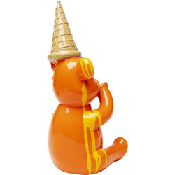 Déco ours glace Kare Design nounours Figurine décorative Sitting Gelato Bear Orange