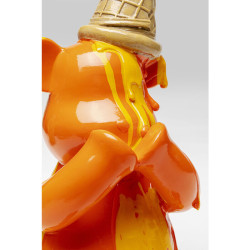 Déco ours glace Kare Design nounours Figurine décorative Sitting Gelato Bear Orange