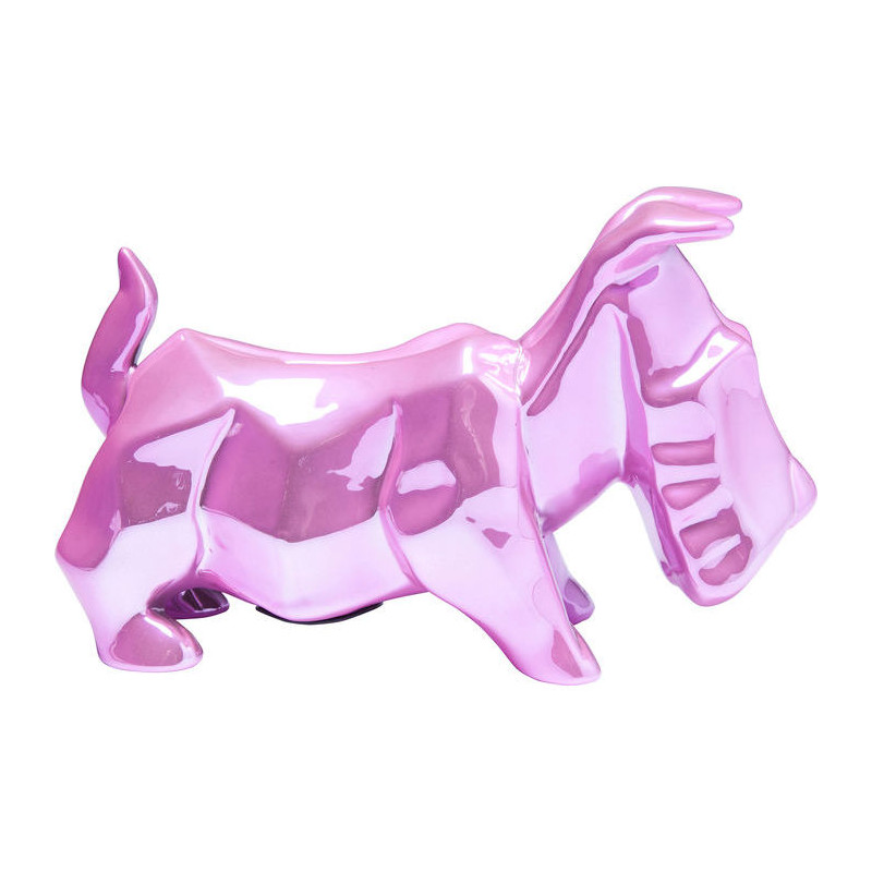 STATUE sulpture origami FIGURINE Tirelire Dog Glossy rose KARE DESIGN