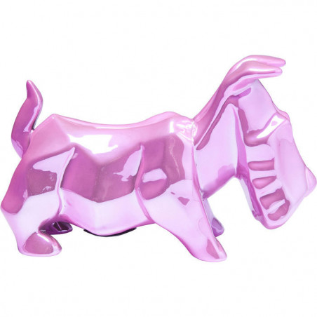 STATUE sulpture origami FIGURINE Tirelire Dog Glossy rose KARE DESIGN