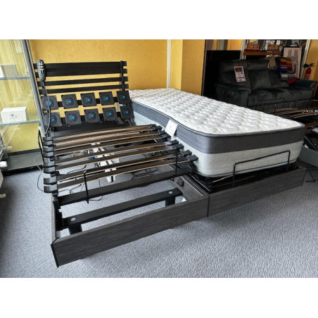 Réf PACK 4 GRAND CONFORT en 160 X 200 Pieds + sommiers 2x 80 x 200 + matelas 2 x 80 x 200