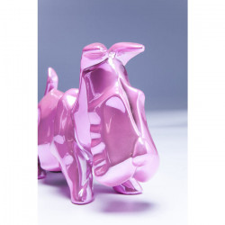STATUE sulpture origami FIGURINE Tirelire Dog Glossy rose KARE DESIGN