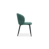 Chaise TOLEDO revêtement TISSU VERT traité ANTI-TACHES pieds en acier noirs