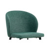 Chaise TOLEDO revêtement TISSU VERT traité ANTI-TACHES pieds en acier noirs