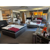 Clic-clac COMPLET déhoussable matelas 12 cm Couchage 130 x 190 + coffre de rangement + LATTES + COUETTE + 2 COUSSINS
