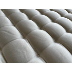 Matelas BREZZA palace 160*200 1500 ressorts ensachés 7 ZONES de CONFORT (zone lombaire + ferme), garnissage LATEX coton CASHMERE