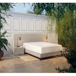 Matelas BREZZA palace 160*200 1500 ressorts ensachés 7 ZONES de CONFORT (zone lombaire + ferme), garnissage LATEX coton CASHMERE