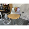 Tabouret 356 speedster PIED chromé hauteur réglable COQUE moulée ASSISE TAPISSIER piece unique