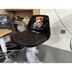 Tabouret 356 speedster PIED chromé hauteur réglable COQUE moulée ASSISE TAPISSIER piece unique