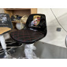 Tabouret 356 speedster PIED chromé hauteur réglable COQUE moulée ASSISE TAPISSIER piece unique