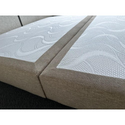 PRESTIGE GLS 17 cm 160 x 200 ( 2x 160 x 200 ) lattes sommier TAPISSIER tour microfibre BEIGE sand Fabriqué en France