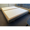 PRESTIGE GLS 17 cm 160 x 200 ( 2x 160 x 200 ) lattes sommier TAPISSIER tour microfibre BEIGE sand Fabriqué en France