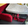 Canapé lit Matelas 20 CM Couchage largeur 140 cm rapido Convertible pour TOUS LES JOURS haut DOSSIER cale la tete