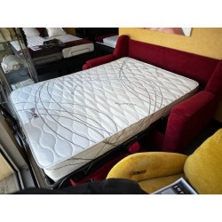 Canapé lit Matelas 20 CM Couchage largeur 140 cm rapido Convertible pour TOUS LES JOURS haut DOSSIER cale la tete