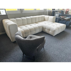 MILAN canapé Esprit BIG MAMA BUBBLE angle droite DESIGN & CONFORTABLE en option dans de nombreux autres revetements et couleurs