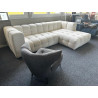 MILAN canapé Esprit BIG MAMA BUBBLE angle droite DESIGN & CONFORTABLE en option dans de nombreux autres revetements et couleurs