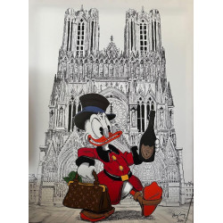 PICSOUS encadré toile 66 x 86 cm impression haute qualité cadre bois wengué