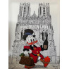 PICSOUS encadré toile 66 x 86 cm impression haute qualité cadre bois wengué