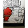 PICSOUS encadré toile 66 x 86 cm impression haute qualité cadre bois wengué