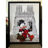 PICSOUS encadré toile 66 x 86 cm impression haute qualité cadre bois wengué