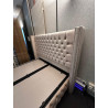COFFRES 2*80 + TÊTE 160 cloutées SOMMIERS capitonés CONTAINER grand rangement + DOSSERET + PIEDS ensemble DESIGN CHESTER